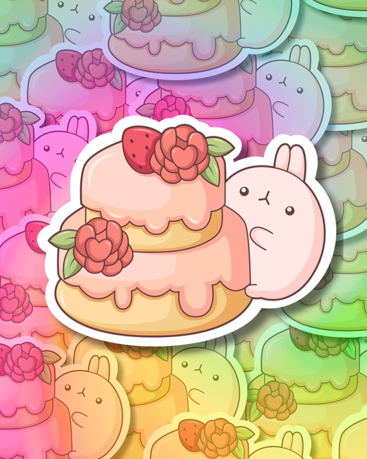 Strawberry Soft-Cake Cutie Vinyl Sticker