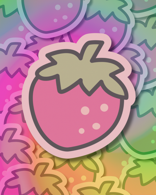 Strawberry Glow Vinyl Sticker