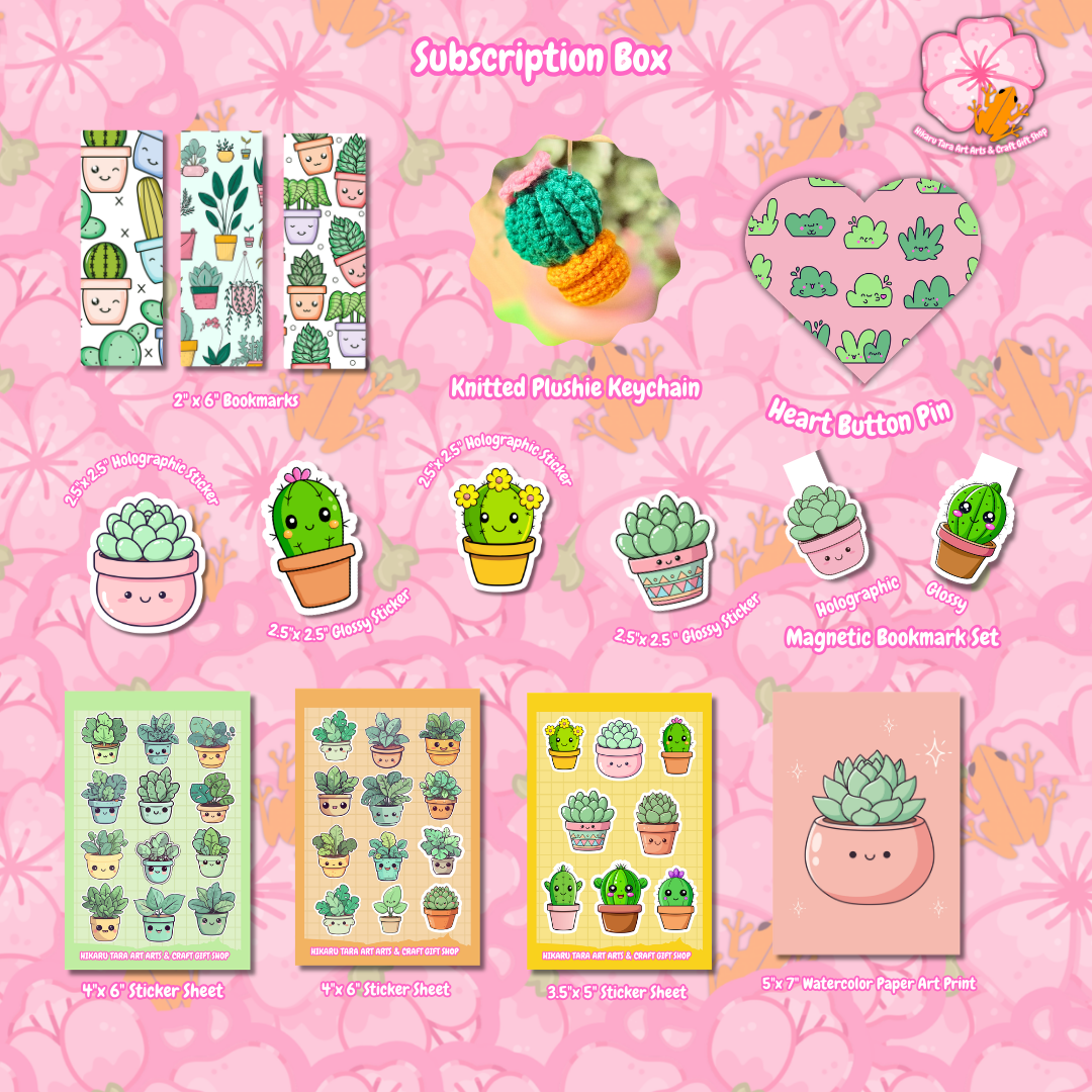 🌵February Subscription Box: Kawaii Cactus🌵