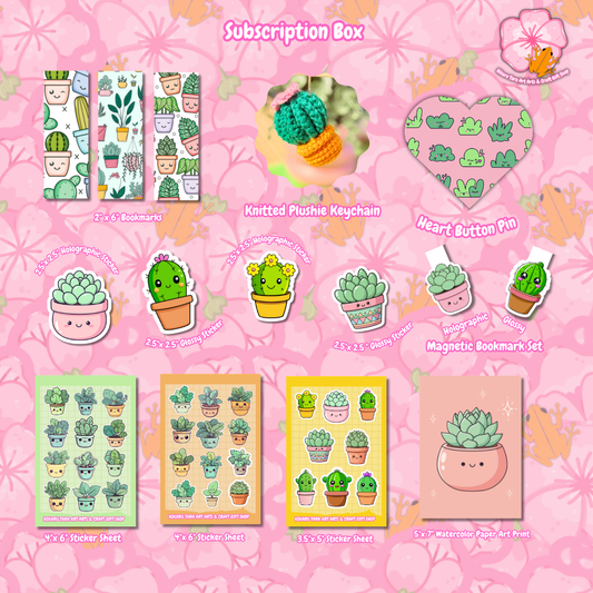 🌵February Subscription Box: Kawaii Cactus🌵