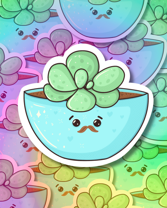 Succulent Sir Vinyl Sticker