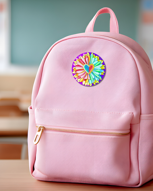 Sunflower Love Button Pin