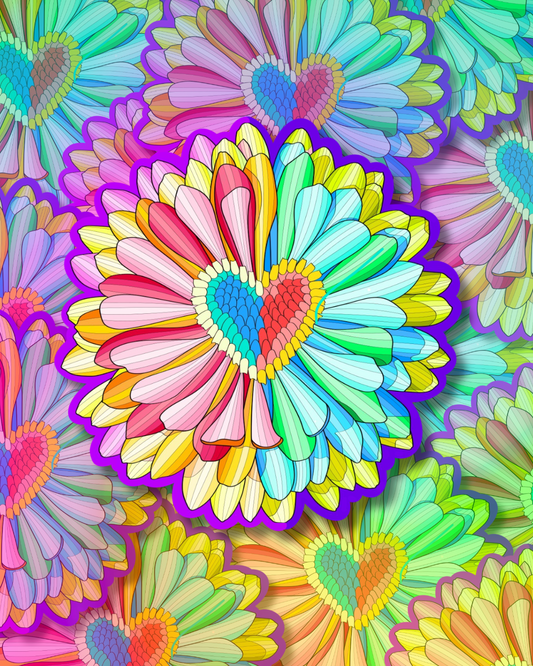 Sunflower Love Vinyl Sticker