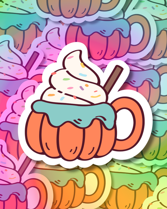 Sweet Pumpkin Latte Vinyl Sticker