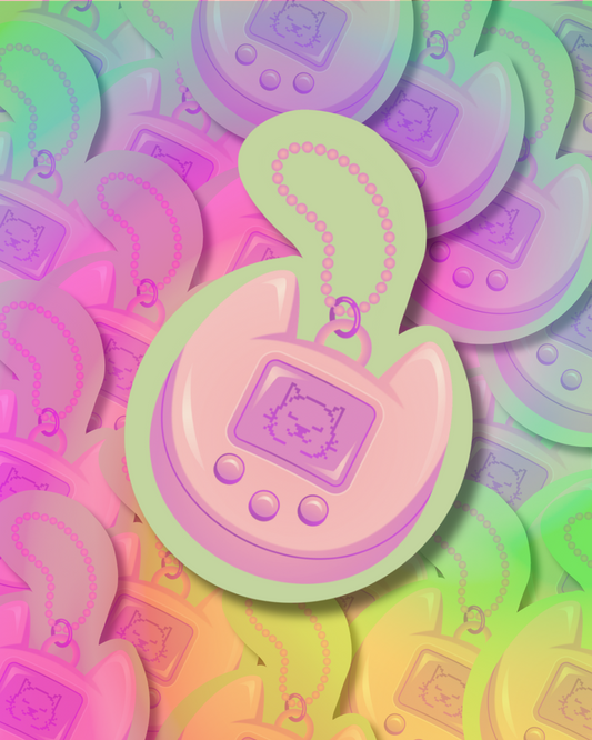 Tamagotchi Cat Vinyl Sticker