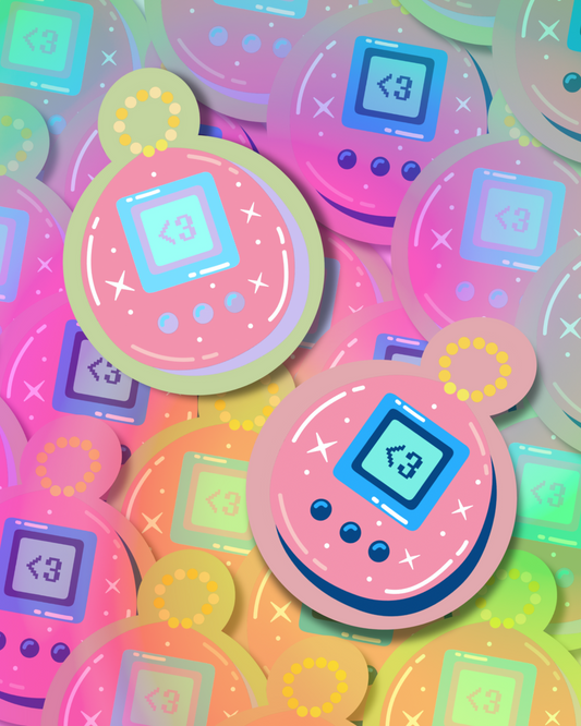 Tamagotchi Number Vinyl Sticker
