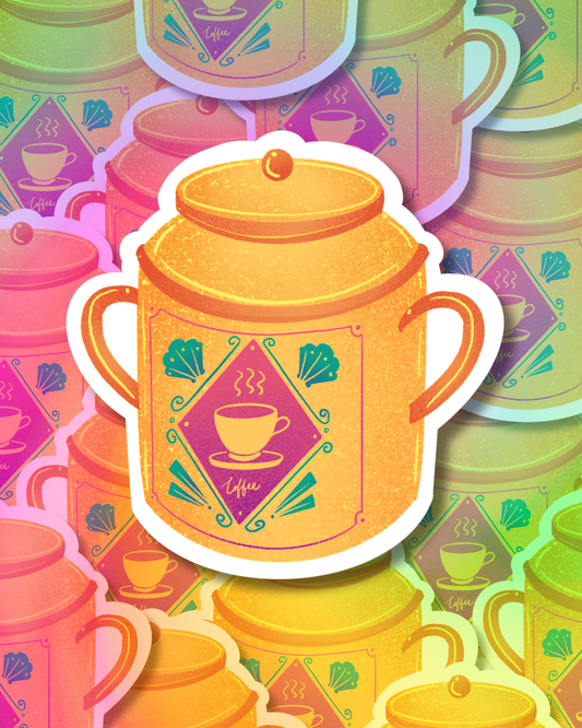 Tea Bag Pot Vinyl Sticker
