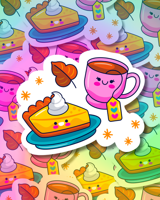Tea & Pie Vinyl Sticker