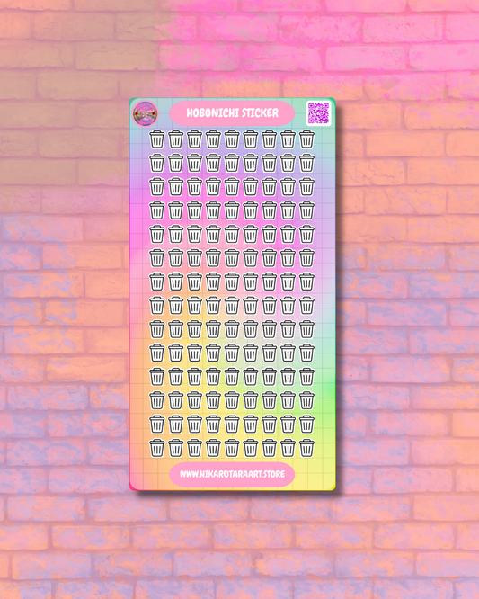 Hobonichi Cousin Trash Tab Sticker Sheet
