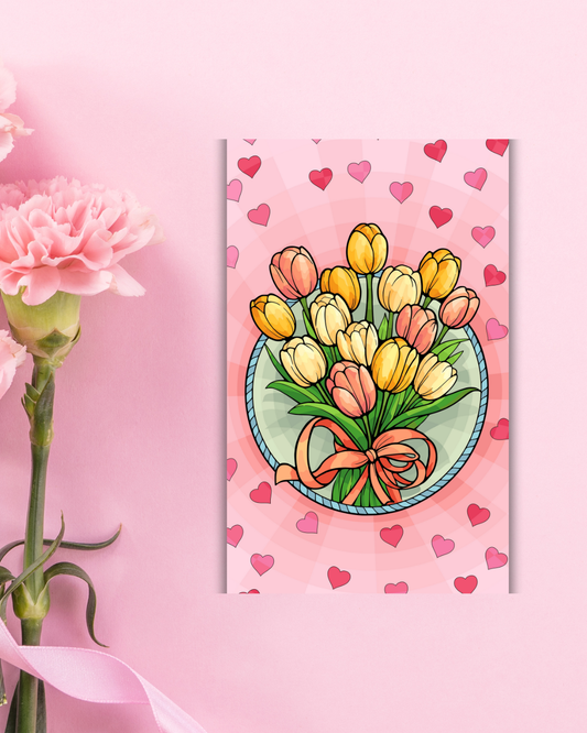 Tulip Bouquet Art Print Aesthetic Gift Decor