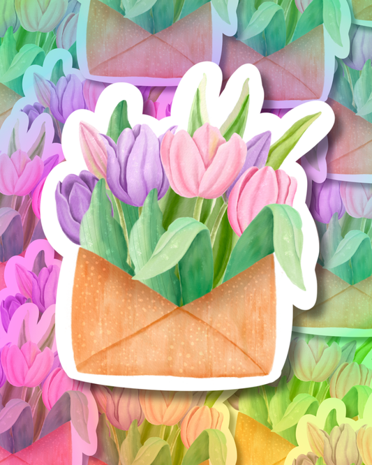 Tulip Mail Vinyl Sticker