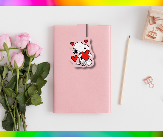 Snoopy Love Magnetic Bookmark Handmade Bookish Gift