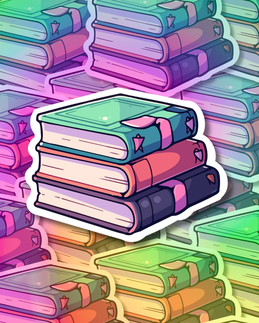 Vibrant Books Vinyl Sticker
