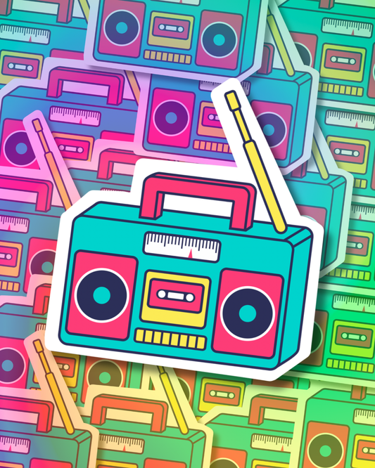 Vibrant Radio Vinyl Sticker