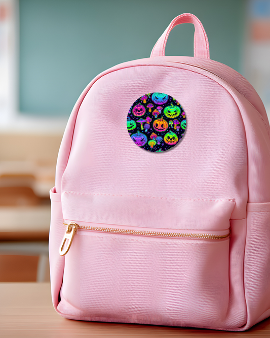 Vibrant Spooky Button Pin