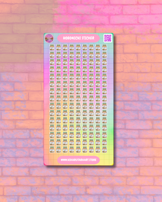 Hobonichi Cousin Vitamins Tab Sticker Sheet
