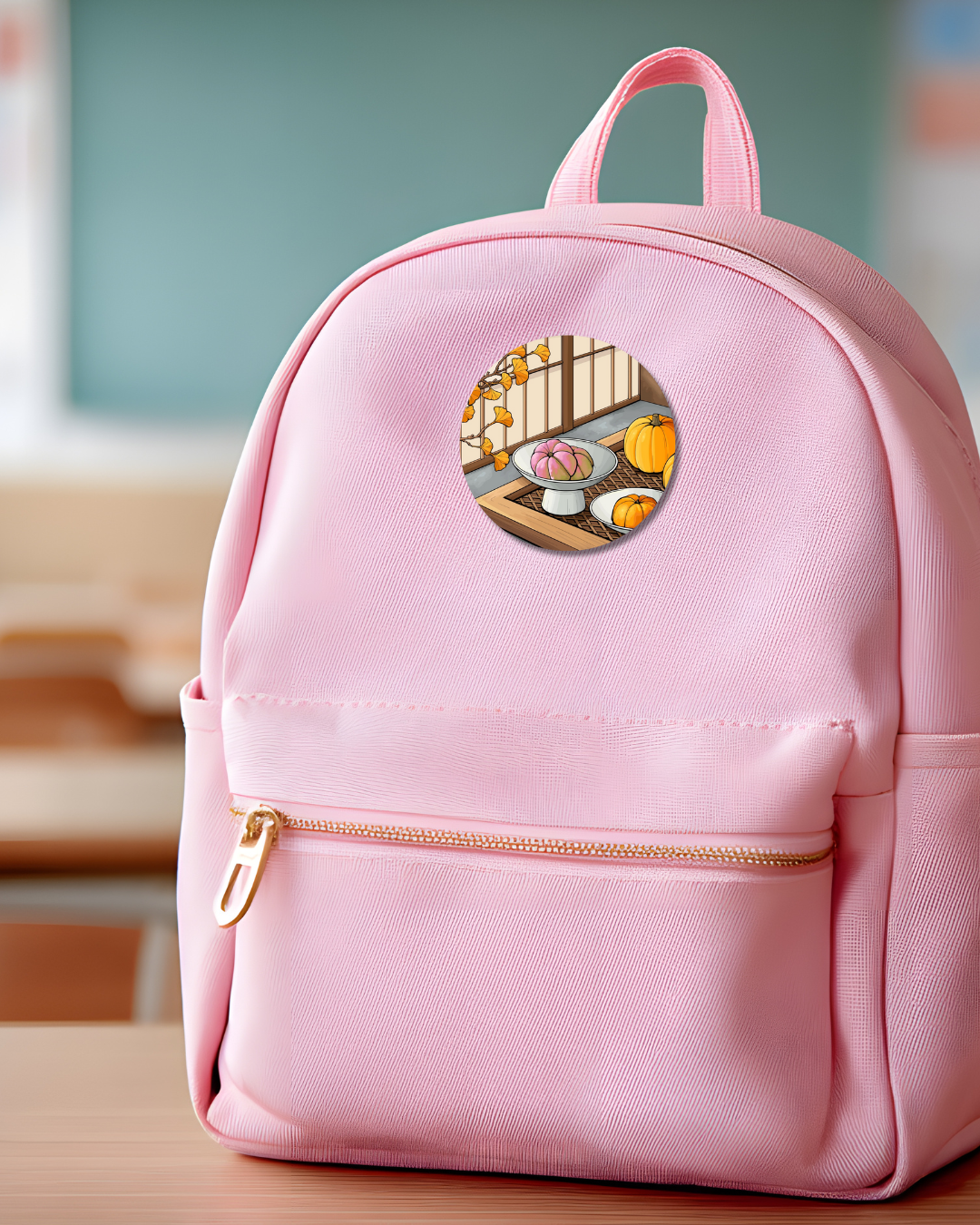 Warm Pumpkin Bread Button Pin