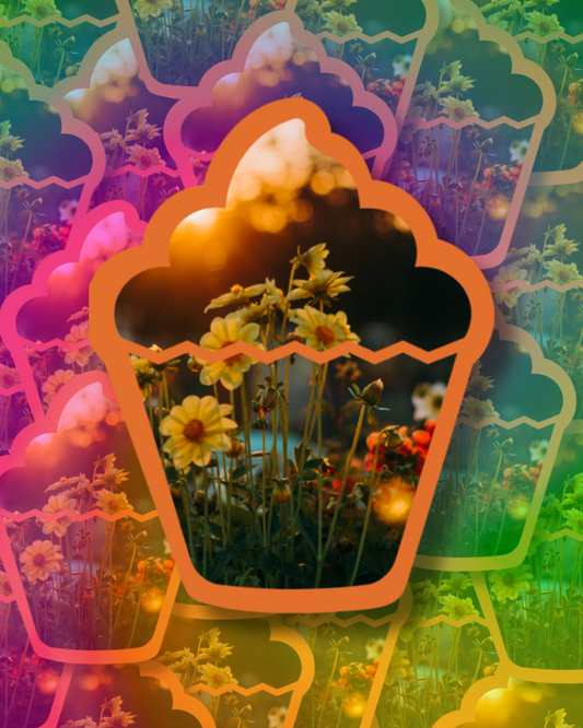 Warm Flowers Vinyl Sticker