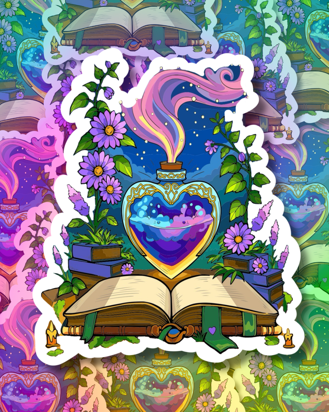 Whimsical Heart Vinyl Sticker