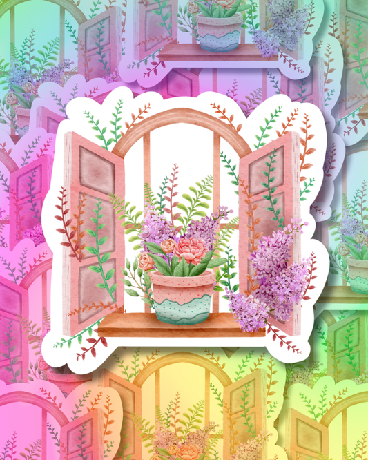 Window Bouquet Vinyl Sticker