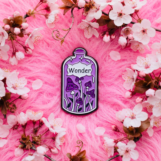 Wonder Shrooms Kawaii Cute Enamel Pin | Aesthetic Pastel Backpack & Jacket Lapel Pin