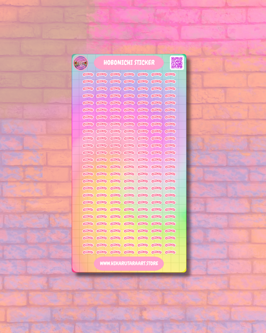 Hobonichi Cousin Work Out Tab Sticker Sheet
