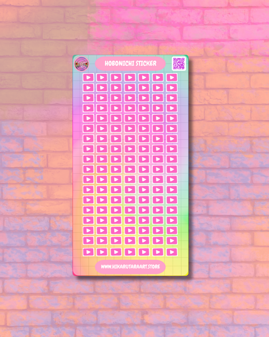 Hobonichi Cousin Youtube Tab Sticker Sheet