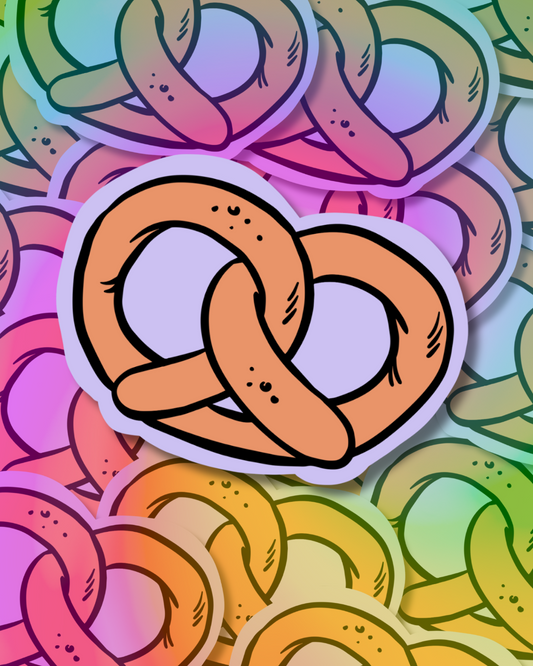 Yummy Pretzel Vinyl Sticker